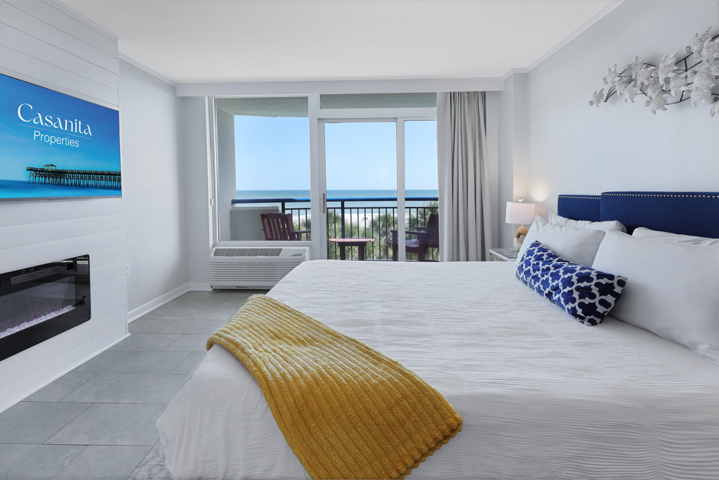 Oceanfront bedroom at Boardwalk in Myrtle Beach